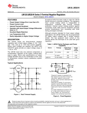 LM320-N datasheet cover page