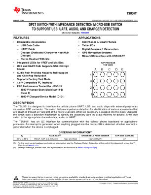 TSU5611 datasheet cover page