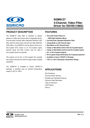 SGM9137 datasheet cover page