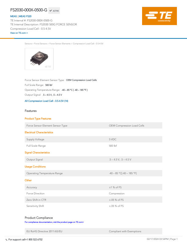 FS2030-000X-0500-G datasheet cover page