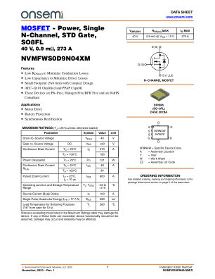 NVMFWS0D9N04XM datasheet cover page