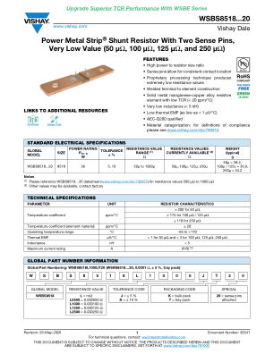 WSBS8518-20 datasheet cover page