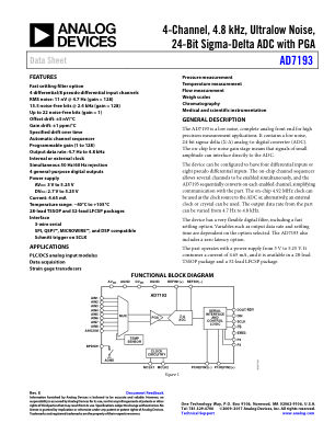 AD7193 数据手册首页