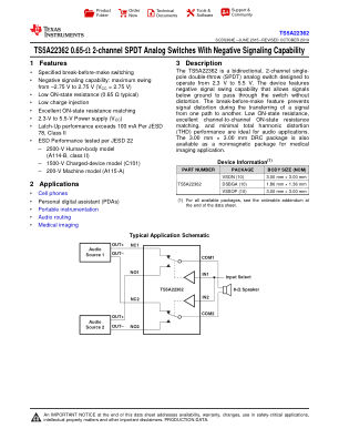 TS5A22362 datasheet cover page