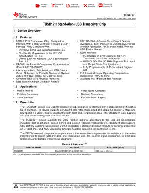 TUSB1211 数据手册首页
