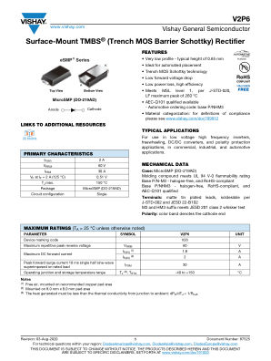 V2P6 datasheet cover page