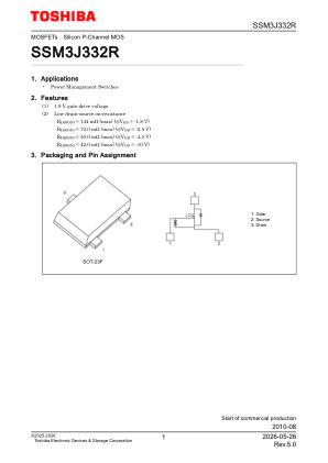 SSM3J332R datasheet cover page