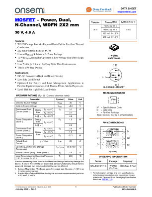 NTLJD4116N 数据手册首页