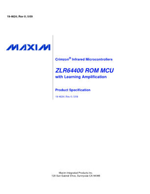 ZLR644-ZLR64400 datasheet cover page
