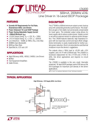 6300F datasheet cover page