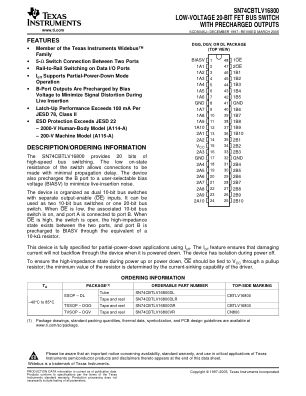 SN74CBTLV16800 datasheet cover page