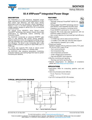 SIC674CD datasheet cover page