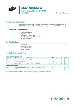 BSS138AKM-QYL datasheet cover page
