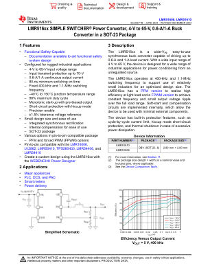 LMR51610 datasheet cover page