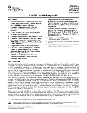 TSB14AA1A datasheet cover page