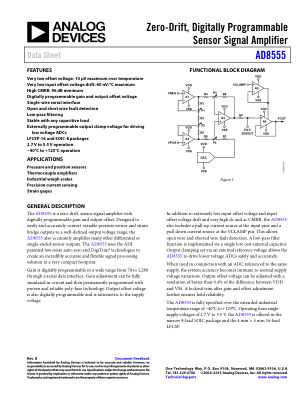 AD8555 datasheet cover page