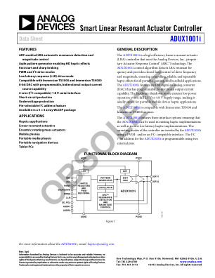 ADUX1001I 数据手册首页