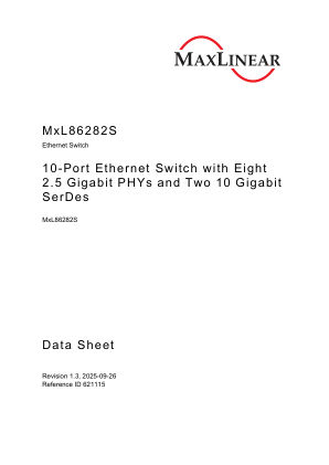 MXL86282S datasheet cover page