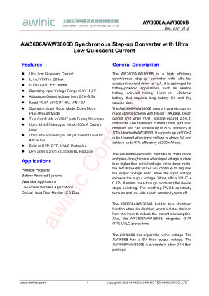 AW3606X datasheet cover page
