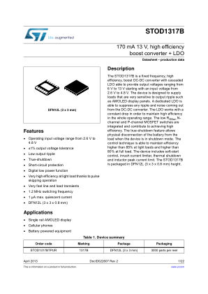 STOD1317B 数据手册首页