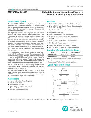 MAX9611-MAX9612 datasheet cover page
