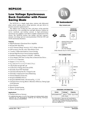 NCP5230 datasheet cover page