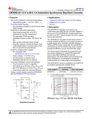LM76005-Q1 datasheet cover page