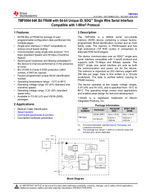 TMF0064 datasheet cover page
