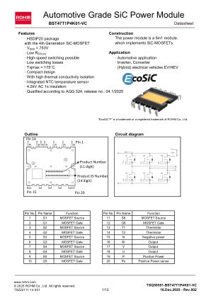 BST47T1P4K01-VC 数据手册首页