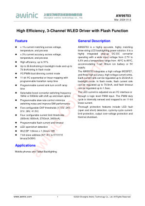 AW99703 datasheet cover page