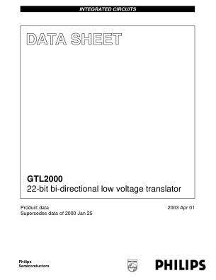 GTL2000 datasheet cover page