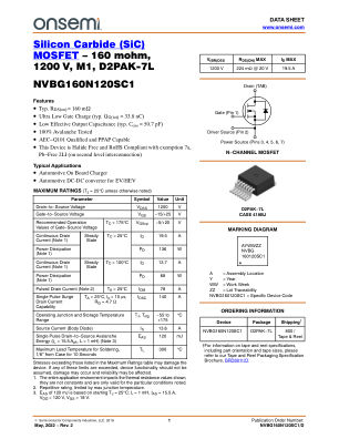 NVBG160N120SC1 数据手册首页