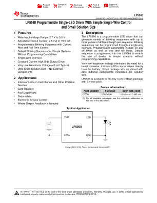 LP5560 datasheet cover page