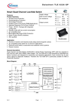 TLE6228GP datasheet cover page