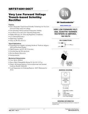 NRTST40H100CT datasheet cover page