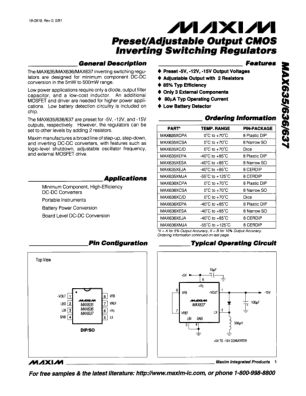 MAX635-MAX637 datasheet cover page