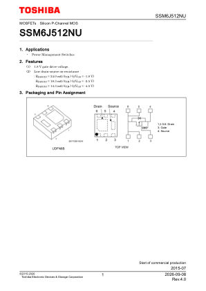 SSM6J512NU datasheet cover page