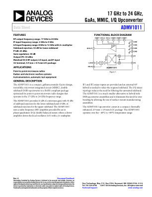 ADMV1011 数据手册首页