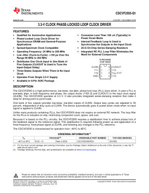 CDCVF2505-Q1 datasheet cover page