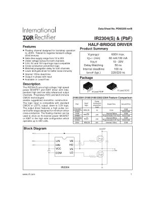 IR2304S datasheet cover page