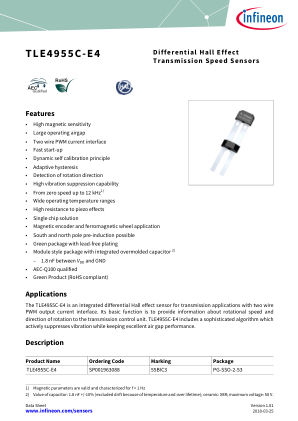 TLE4955C-E4 datasheet cover page