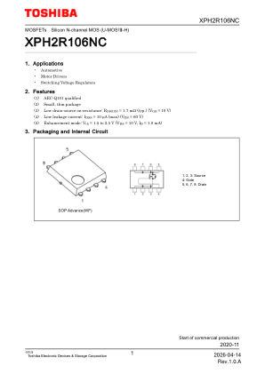 XPH2R106NC 数据手册首页