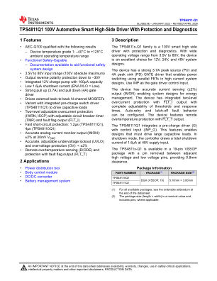 TPS4811-Q1 datasheet cover page