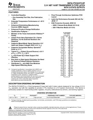 SN74LVTH162373-EP datasheet cover page