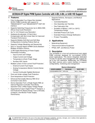UCD9244-EP datasheet cover page