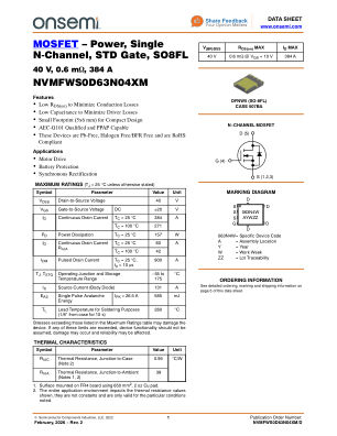 NVMFWS0D63N04XM 数据手册首页