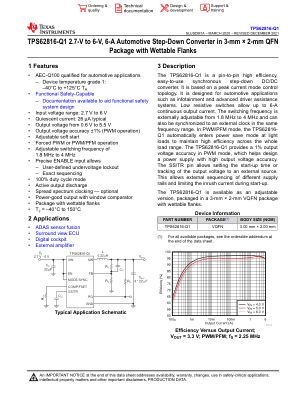 TPS62816-Q1 datasheet cover page
