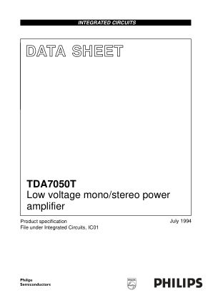 TDA7050T datasheet cover page