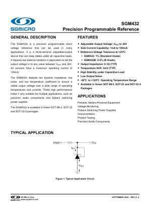 SGM432 datasheet cover page