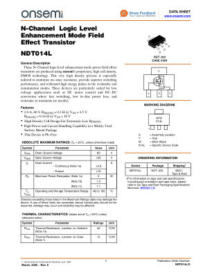 NDT014L 数据手册首页